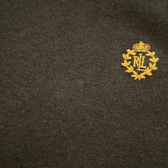 Lauren Ralph Lauren Petite Vintage Black Turtleneck with RL Emblem Size P/P - Picture 6 of 9